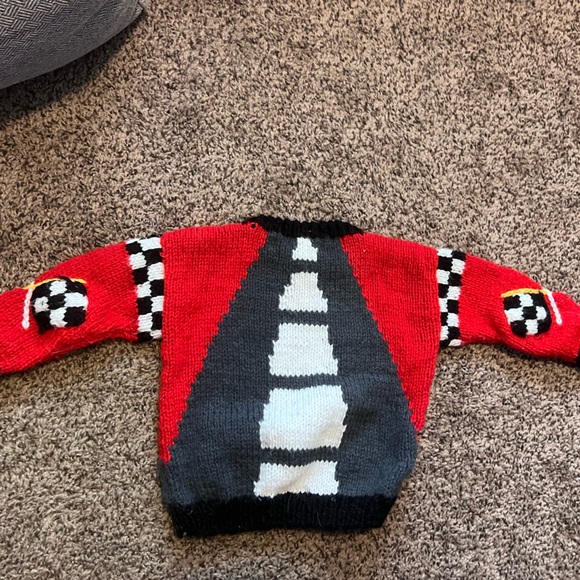 Vintage 90s Acrylic Car Sweater 2T - Picture 3 of 3